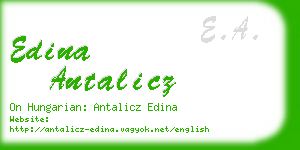 edina antalicz business card